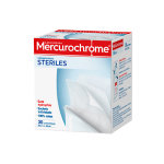 Mercurochrome compresses stériles 20cm x 20cm 30 compresses Mercurochrome compresses stériles 20cm x 20cm 30 compresses
