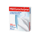 Mercurochrome compresses st�riles ultra douces 7, 5cm x 7, 5cm 20 compresses