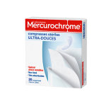 Mercurochrome compresses striles ultra douces 7, 5cm x 7, 5cm 20 compresses