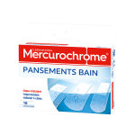 Mercurochrome pansements bain aqua - r�sistant bo�te de 16