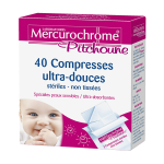 Mercurochrome pitchoune compresses ultra - douces 40 units