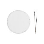 Miroir grossissant x15 + pince  piler blanc
