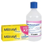 Mitosyl change b�b� lot de 2 tubes 100g + care + flacon s�rum physiologique 500 ml