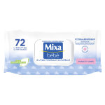 Mixa b�b� lingettes � l'eau min�rale naturelle visage et corps 72 unit�s