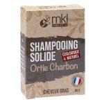 Mkl shampooing solide ortie et charbon cheveux gras 65g