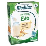 Modilac mes céréales bio vanille dès 6 mois 250g Modilac mes céréales bio vanille dès 6 mois 250g