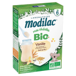 Modilac mes crales bio vanille ds 6 mois 250g