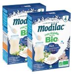 Modilac mes céréales du soir bio nuit calme dès 4 mois lot de 2x 250g Modilac mes céréales du soir bio nuit calme dès 4 mois lot de 2x 250g
