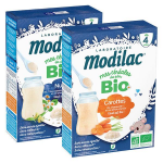 Modilac mes céréales du soir bio nuit calme et riz carotte dès 4 mois 250g Modilac mes céréales du soir bio nuit calme et riz carotte dès 4 mois 250g