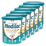 Modilac doucéa lait infantile 2ème Âge lf + 820g - lot de 6 Modilac doucéa lait infantile 2ème Âge lf + 820g - lot de 6