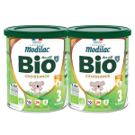 Modilac mon petit bio + lait de croissance 3me ge lot de 2 x 800g