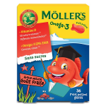 Mollers p'tits poissons oméga - 3 arôme naturel fraise 36 gommes Mollers p'tits poissons oméga - 3 arôme naturel fraise 36 gommes