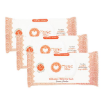 Musc intime lingettes parfumes hot peach - lot 3 x 30 lingettes