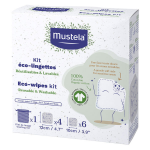 Mustela lingettes kit lingettes rutilisables & lavables 10 units + 1 filet de lavage