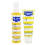 Mustela lot spray solaire spf50 & lait solaire spf50 + 40ml