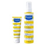 Mustela lot spray solaire spf 50 & lait solaire spf 50 + 40ml
