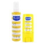 Mustela lot spray & stick solaire spf50