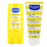 Mustela lot stick solaire spf50 & lait solaire spf50 + 100ml