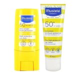 Mustela lot stick solaire spf50 & lait solaire spf50 + 40ml