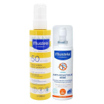 Mustela spray solaire très haute protection spf50 200ml + anti - moustique bébé 100ml Mustela spray solaire très haute protection spf50 200ml + anti - moustique bébé 100ml