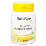 Nat & form bio gommes propolis & miel 45 units