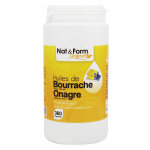 Nat & form original huile bourrache onagre vitamine e 360 capsules