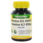 Natures plus vitamine d3 1000ui + vitamine k2 100µg 90 comprimés Natures plus vitamine d3 1000ui + vitamine k2 100µg 90 comprimés