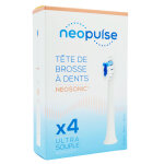 Neopulse têtes brosse à dents neosonic blanc ultra soft 4 unités Neopulse têtes brosse à dents neosonic blanc ultra soft 4 unités