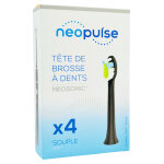 Neopulse têtes brosse à dents neosonic noir soft 4 unités Neopulse têtes brosse à dents neosonic noir soft 4 unités
