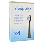 Neopulse têtes brosse à dents neosonic noir ultra soft 4 unités Neopulse têtes brosse à dents neosonic noir ultra soft 4 unités