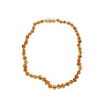 Nildor bracelet d'ambre b�b� perles baroques dor�es 13, 5cm