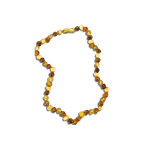 Nildor collier d'ambre bb perles baroques multicolores 33cm rf a150