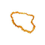 Nildor collier d'ambre bb perles chips dores 33cm ref a300