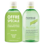 Noreva actipur eau micellaire purifiante lot de 2 x 500ml