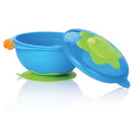 Nuby assiette profonde ventouse couvercle bleu + 9 mois Nuby assiette profonde ventouse couvercle bleu + 9 mois