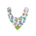 Nuby bavoir avec coin de dentition motifs singes + 3 mois