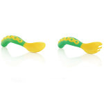 Nuby couvert d'apprentissage jaune et vert 9 mois