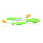 Nuby set evolutif brosse � dents vert + 3 mois