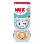 Nuk 2 sucettes perfect match air 6 - 18m z�bre / lion