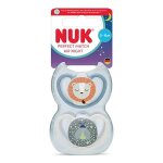 Nuk 2 sucettes perfect match air nuit 0 - 6m lion lot de 2