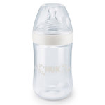 Nuk biberon nature sense + 0m dbit m blanc 260ml