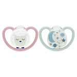 Nuk2 sucettes perfect match air nuit 18 - 36m mouton