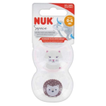 Nuk sucette physiologique silicone + 0m renard arc - en - ciel lot de 2