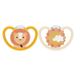 Nuk 2 sucettes perfect match air 18 - 36m chat / ours polaire