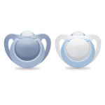 Nuk sucette physiologique silicone genius + 6m bleu lot de 2 Nuk sucette physiologique silicone genius + 6m bleu lot de 2