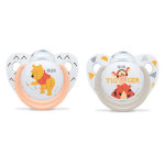 Nuk sucette physiologique silicone trendline + 6m winnie l'ourson lot de 2 Nuk sucette physiologique silicone trendline + 6m winnie l'ourson lot de 2