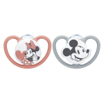 Nuk sucette space silicone + 0m minnie lot de 2