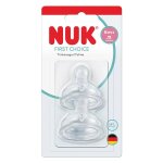 Nuk t�tines fc + 6 m + per�age flow control silicone lot de 2