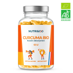 Nutri&co curcuma bio haute absorption pour articulations 60 glules vegan