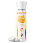 Nutri&co Électrolytes hydratation - 5 minéraux 4 vitamines - goût citron - 15 comprimés Nutri&co Électrolytes hydratation - 5 minéraux 4 vitamines - goût citron - 15 comprimés
